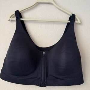 Ultimate Comfort Zip-Front Sports Bra - Black